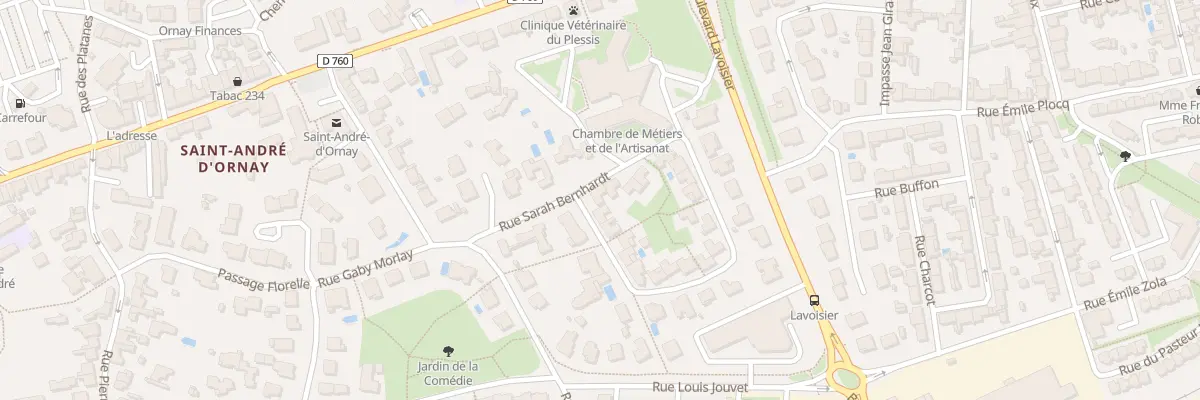 Plan du 22 Rue sarah bernhardt à La Roche-sur-Yon