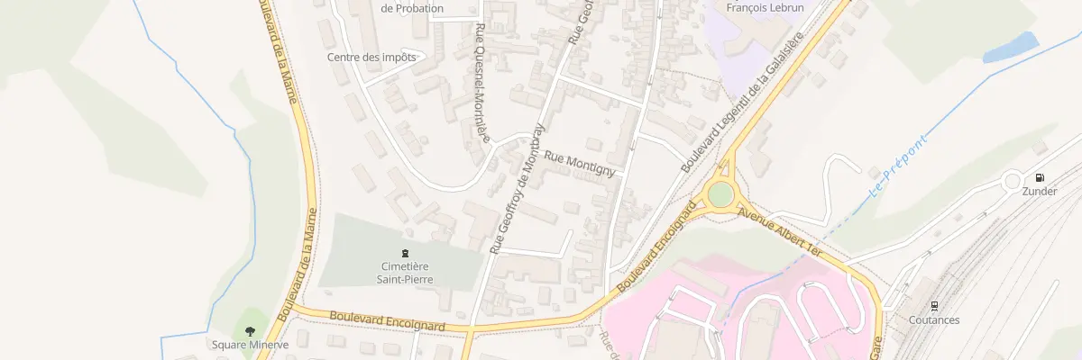 Plan du 95 Rue Geoffroy de Montbray à Coutances