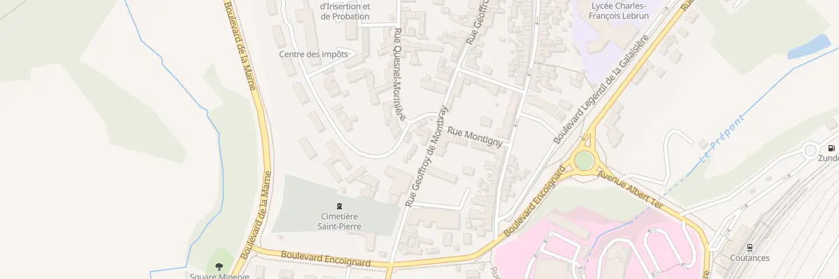 Plan du 102 Rue Geoffroy de Montbray à Coutances