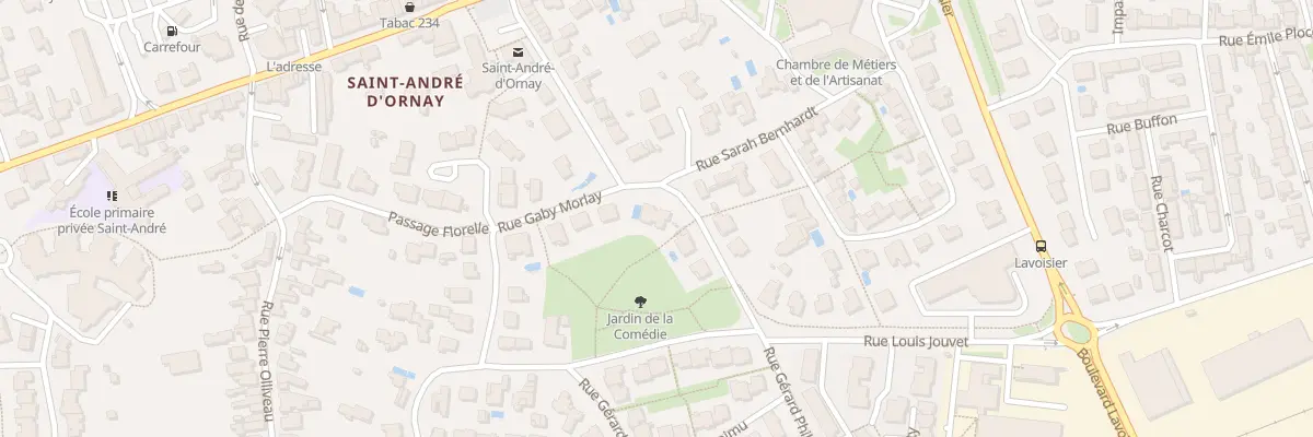 Plan du 21 Rue gaby morlay à La Roche-sur-Yon