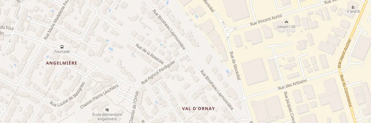 Plan du 92 Rue birotheau laymonnière à La Roche-sur-Yon