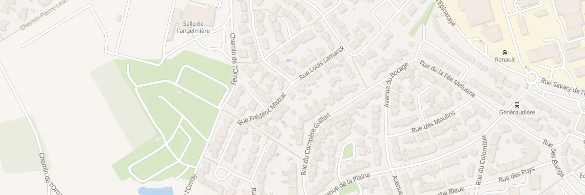 Plan du 3 Rue frédéric mistral à La Roche-sur-Yon