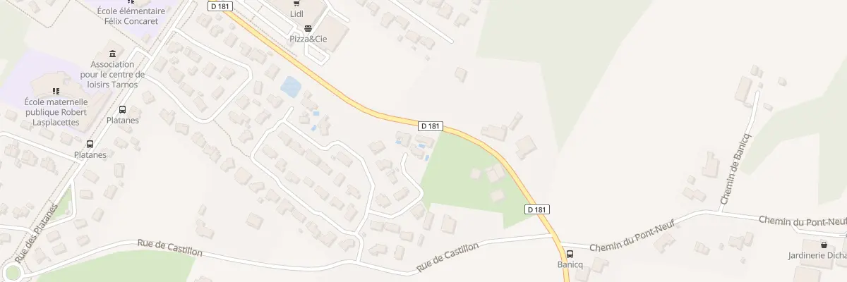 Plan du 5 All des Griottes à Tarnos