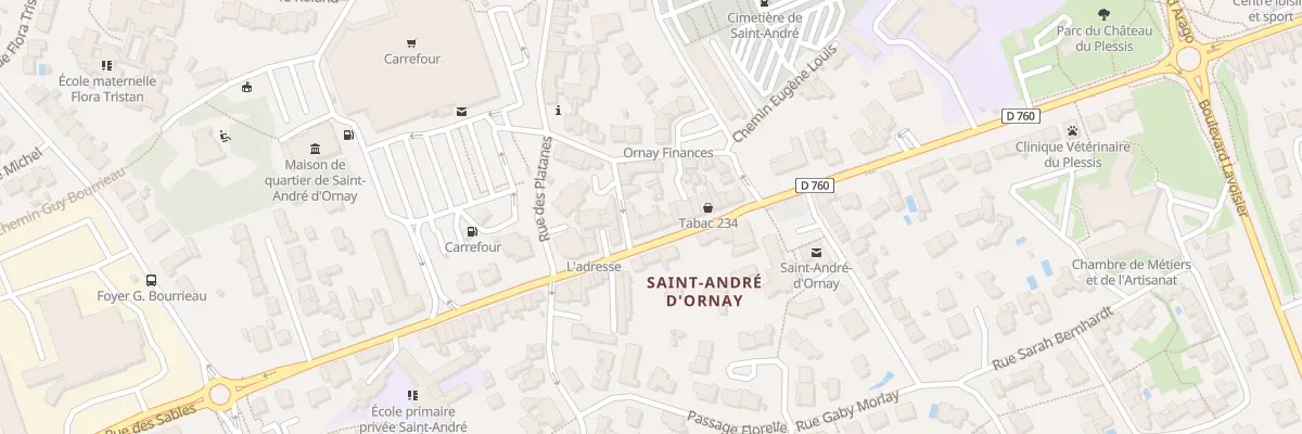 Plan du 242 Rue Roger Salengro à La Roche-sur-Yon