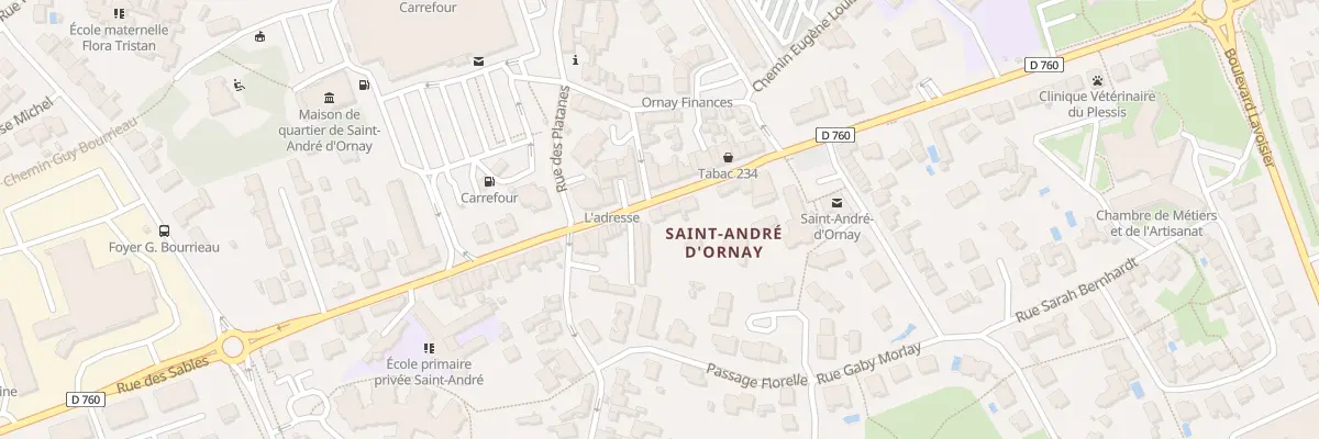 Plan du 245 Rue Roger Salengro à La Roche-sur-Yon