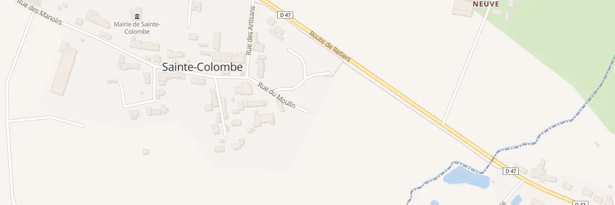 Plan du 1 Rue du Moulin à Sainte-Colombe