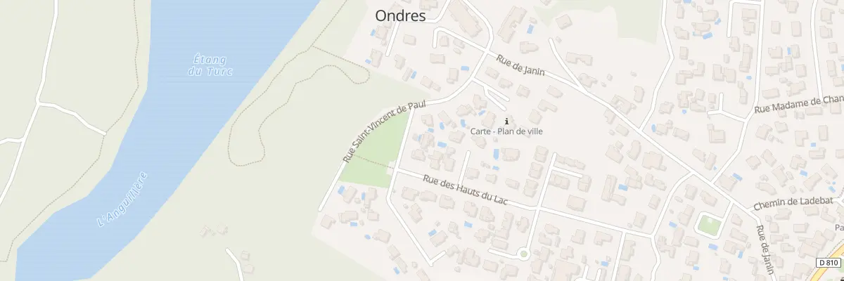 Plan de la Rue Lucien Danglade à Ondres