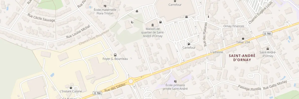 Plan du 16 Imp Rouget de Lisle à La Roche-sur-Yon