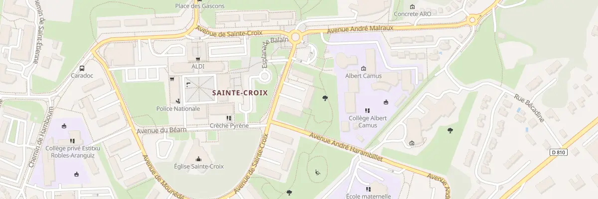Plan du 15 Av de Sainte-Croix à Bayonne