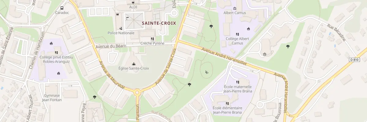 Plan du 10 Av de Sainte-Croix à Bayonne