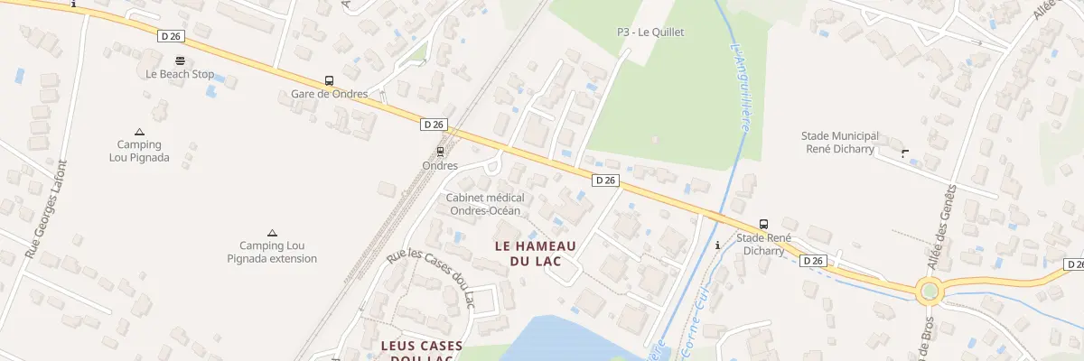 Plan du 381 Av de la Plage à Ondres