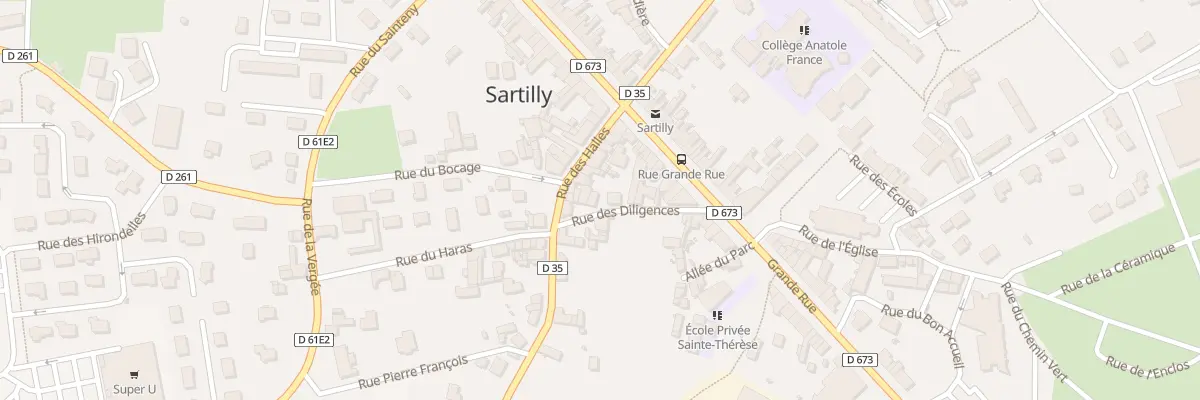 Plan du 10 Rue des Diligences - Sartilly à Sartilly-Baie-Bocage