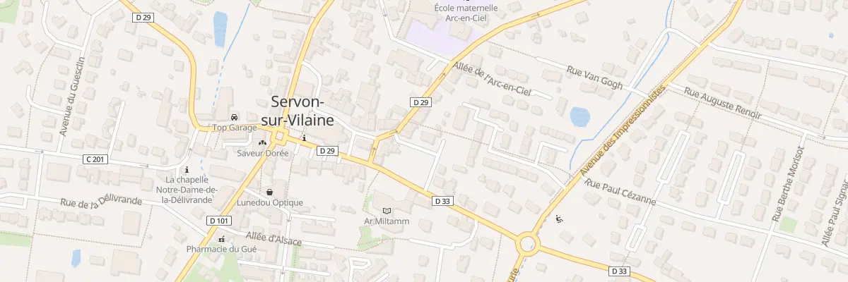 Plan du 2 Rue Pasteur à Servon-sur-Vilaine