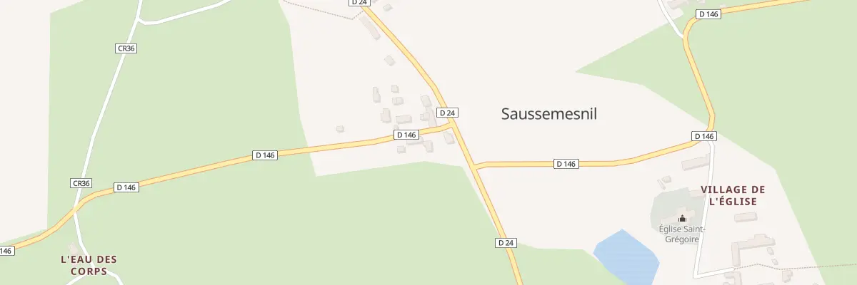 Plan du 3 Hameau de l’Eglise à Saussemesnil