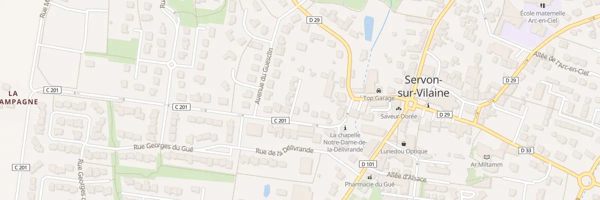 Plan du 10 Rue Joachim du Bellay à Servon-sur-Vilaine