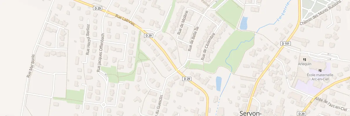 Plan du 16 Rue Laënnec à Servon-sur-Vilaine