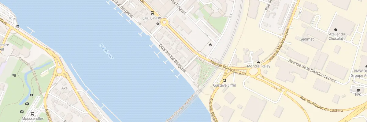 Plan du 45 Quai Amiral Bergeret à Bayonne