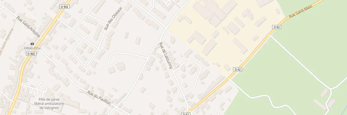 Plan de la Rue Letourmy à Valognes