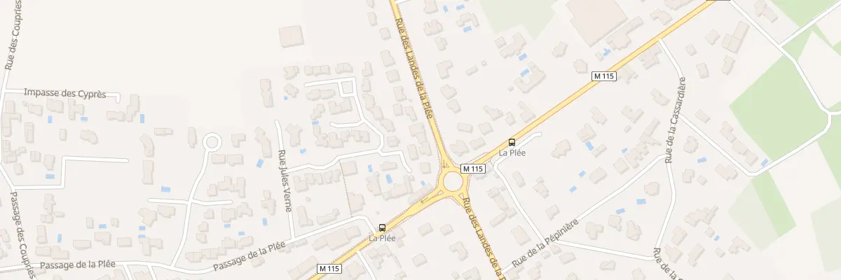 Plan du 334 Rue des Landes de la Plée à Basse-Goulaine