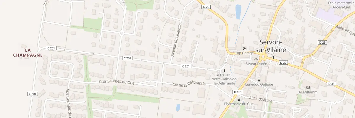 Plan du 14 Rue Joachim du Bellay à Servon-sur-Vilaine