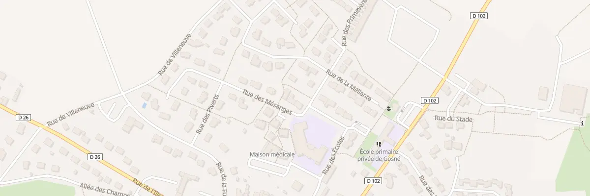 Plan du 9 Rue des Mésanges à Gosné