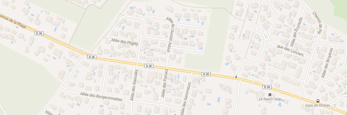 Plan du 1038 Av de la Plage à Ondres