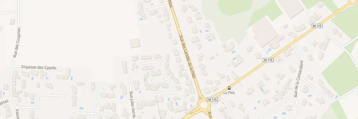 Plan du 326 Rue des Landes de la Plée à Basse-Goulaine