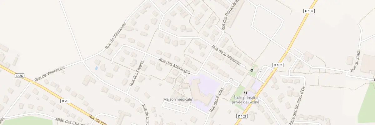 Plan du 7 Rue des Mésanges à Gosné