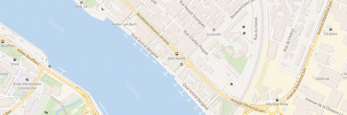Plan du 68 Bd Alsace-Lorraine à Bayonne
