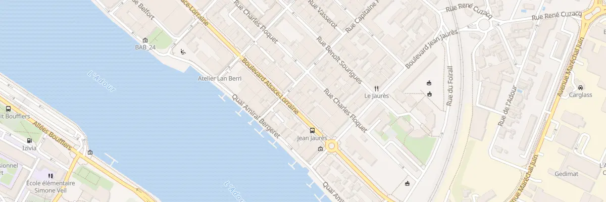 Plan du 63 Bd Alsace-Lorraine à Bayonne
