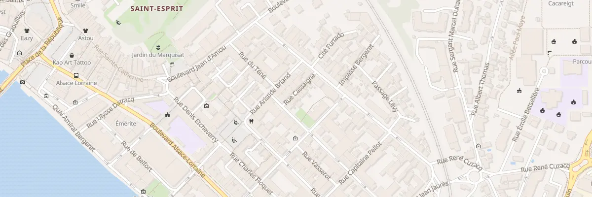 Plan du 5 Rue Cassaigne à Bayonne