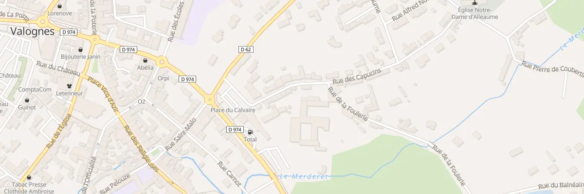 Plan du 4Q Rue des Capucins à Valognes