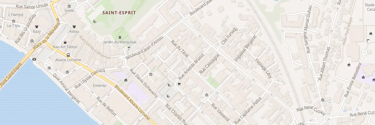 Plan du 10 Rue du Téné à Bayonne