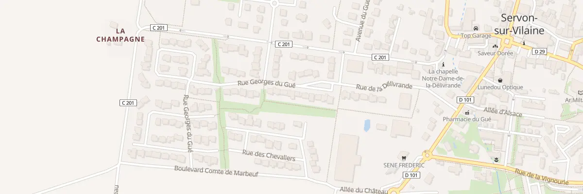 Plan du 13 Rue Georges du Gué à Servon-sur-Vilaine