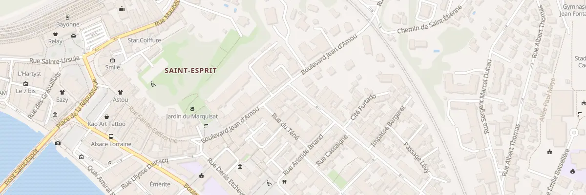 Plan du 2 Rue Daniel Argote à Bayonne