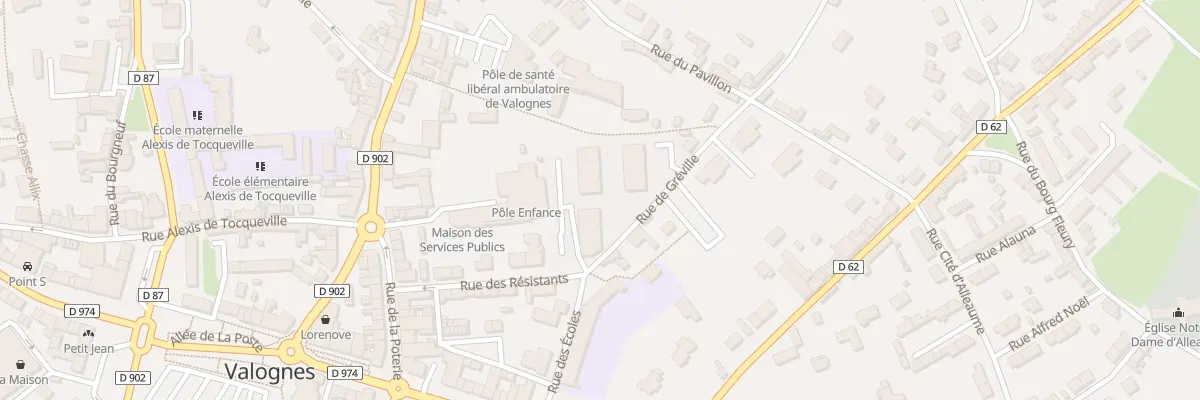 Plan du 1B Rue de Grévillé à Valognes