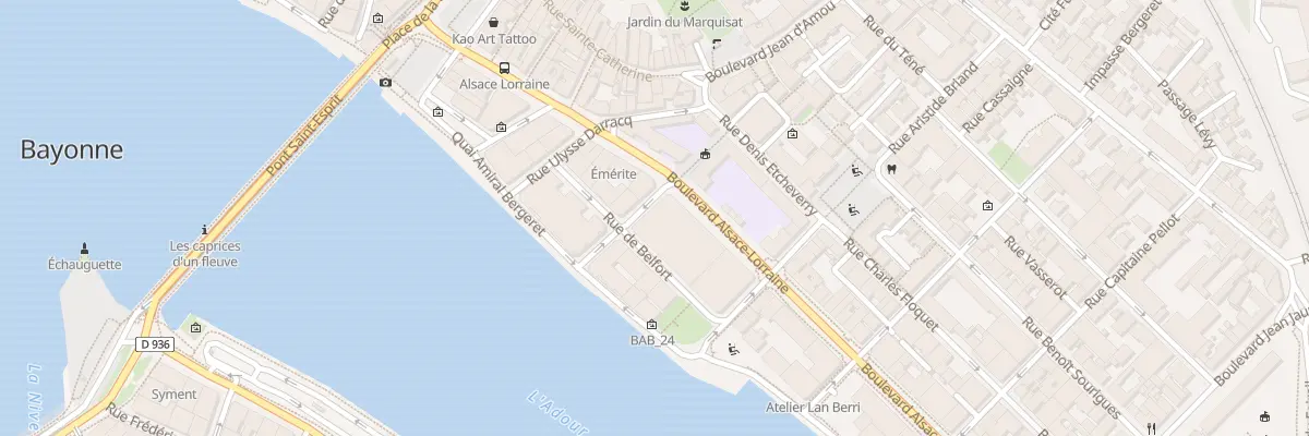 Plan du 24 Bd Alsace-Lorraine à Bayonne