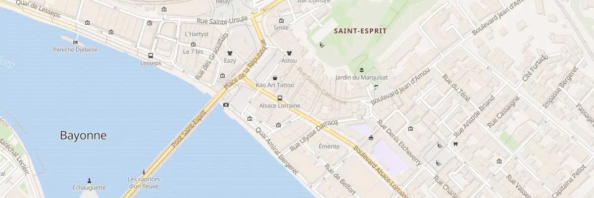 Plan du 9 Bd Alsace-Lorraine à Bayonne