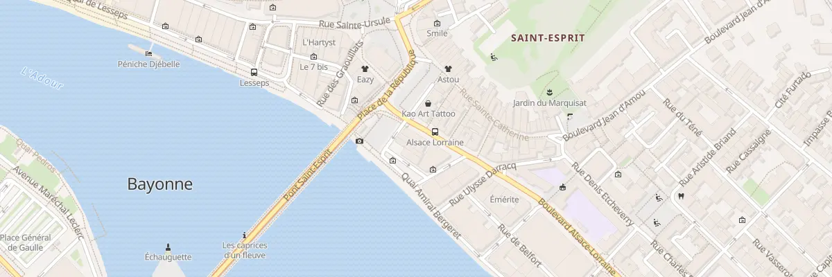 Plan du 2 Bd Alsace-Lorraine à Bayonne