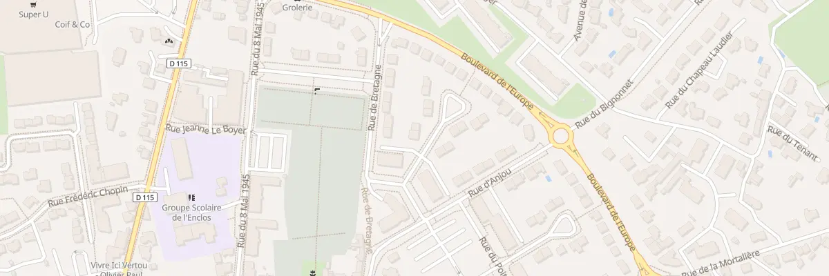 Plan du 1 Rue d’Auvergne à Vertou