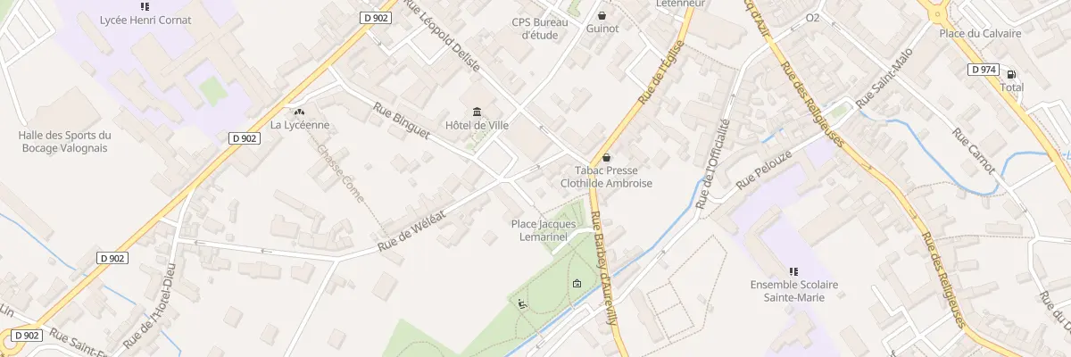 Plan du 7 Rue de Wéléat à Valognes