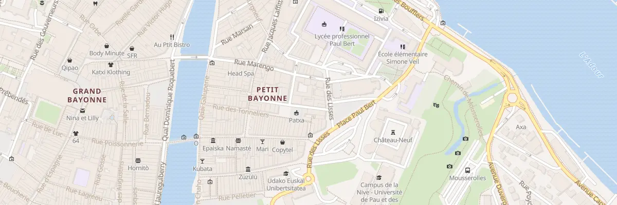 Plan du 7 Rue du Trinquet à Bayonne