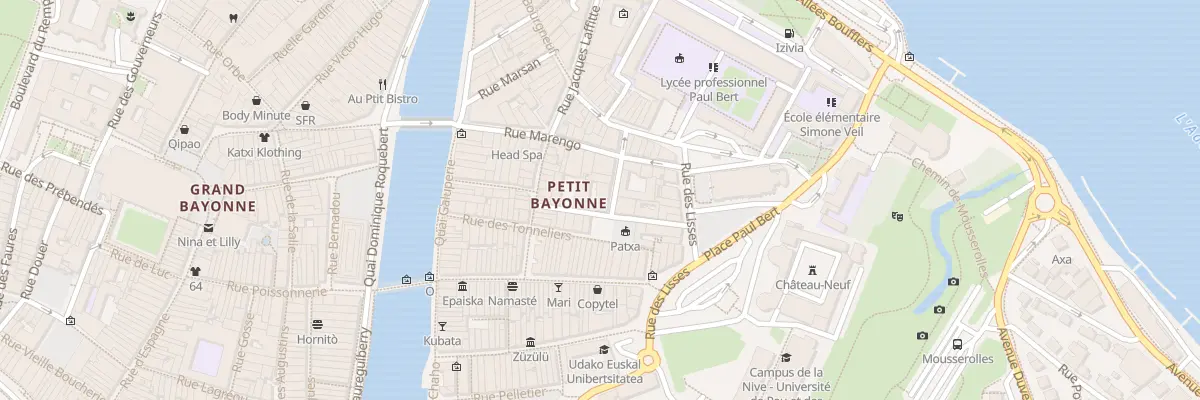 Plan du 1 Rue des Visitandines à Bayonne