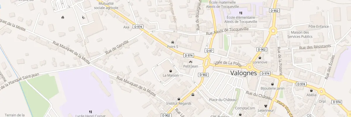 Plan du 7 Bd Felix Buhot à Valognes
