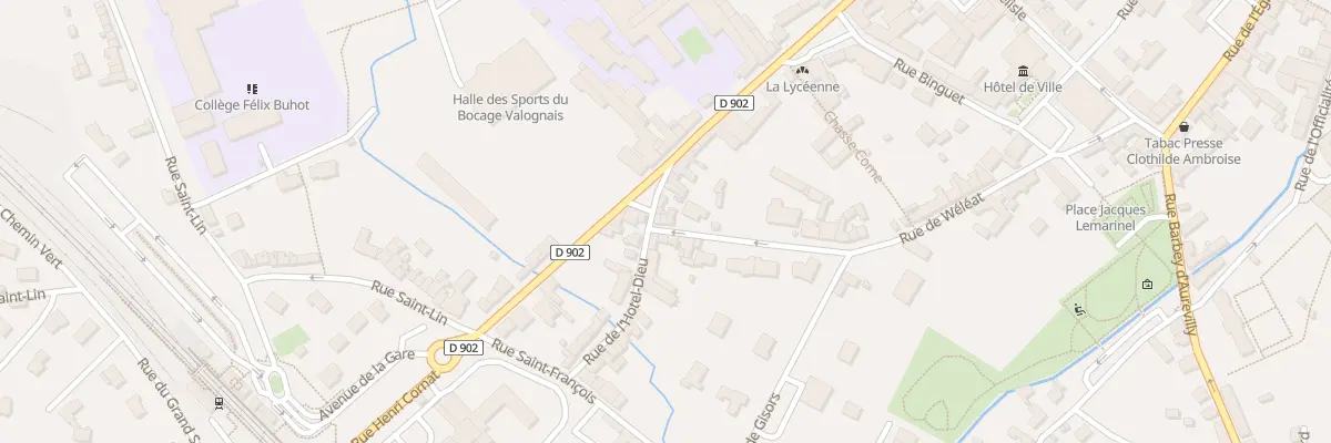 Plan du 32 Rue de Wéléat à Valognes
