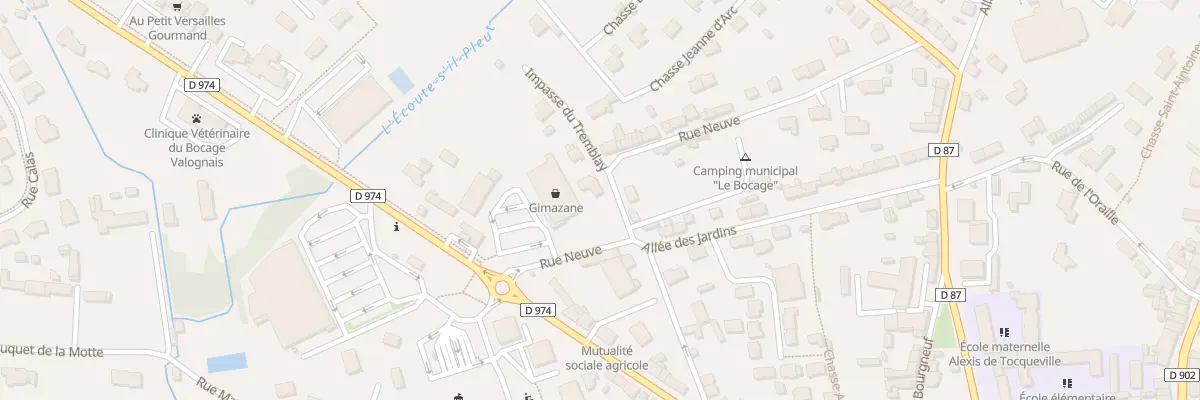 Plan du 1B Rue Neuve à Valognes
