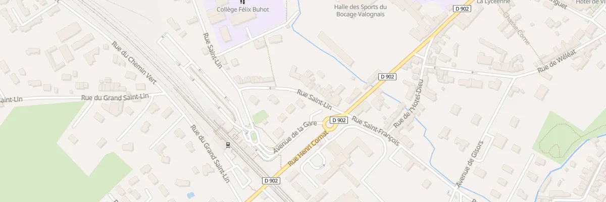Plan du 1 Av de la Gare à Valognes