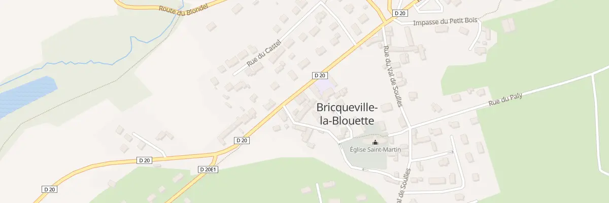 Plan du 13 Rte du Pont de la Roque à Bricqueville-la-Blouette