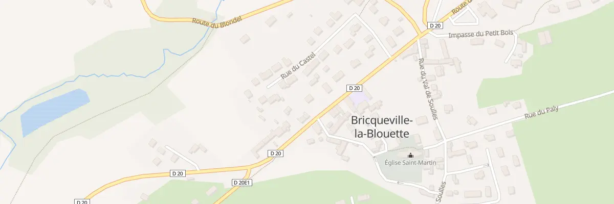 Plan du 10 Rte du Pont de la Roque à Bricqueville-la-Blouette
