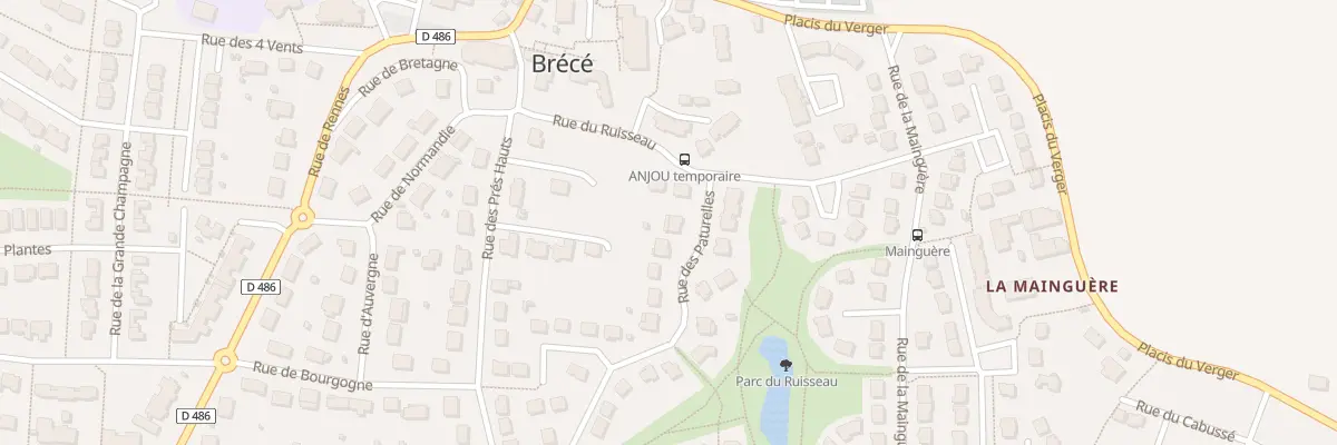 Plan du 2 Rue des Paturelles à Brécé